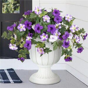 Artificial Flowers Plants for Outdoor Decoration, 2PCS Spring Faux